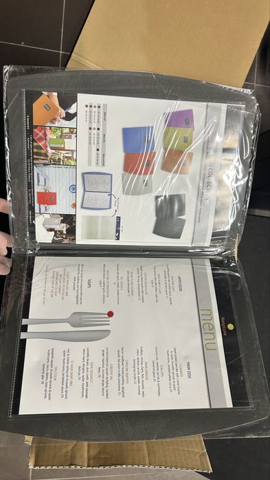 Cartas menu de restaurante NOVAS