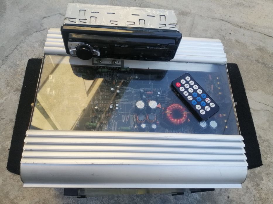 Conjunto...amplificador + rádio + soufer
