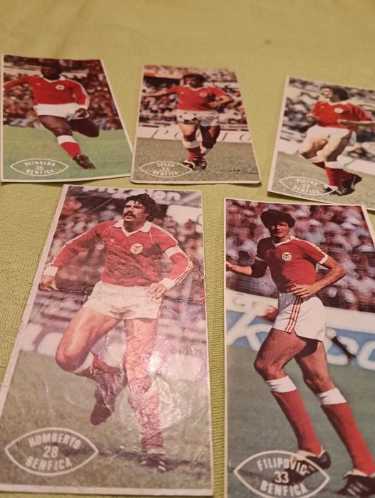 Lote 5 Cromos Jogadores Benfica