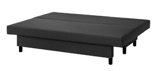 Sofá-cama 3 lugares cinza escuro NEGOCIÁVEL