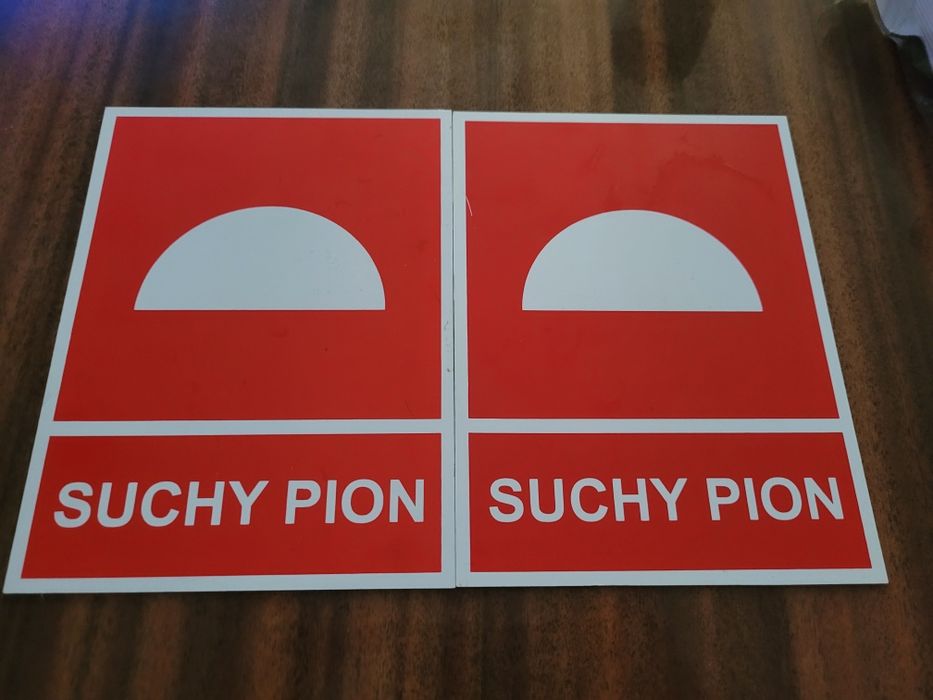 Znak Przeciwpożarowe suchy pion