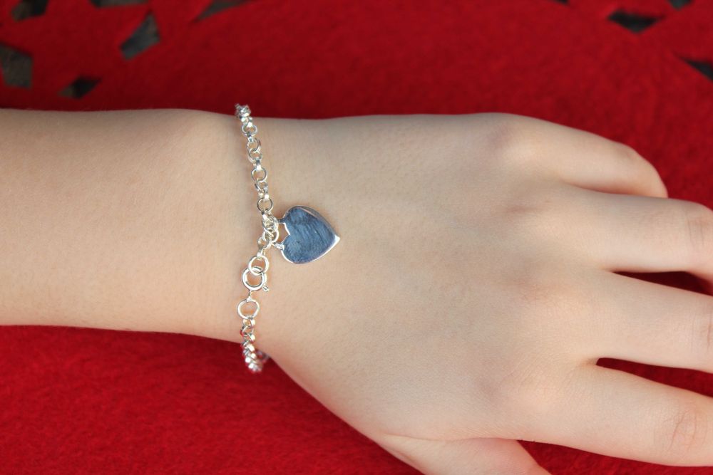 Bransoletka srebrna 925, Prezent, serce, BR10462