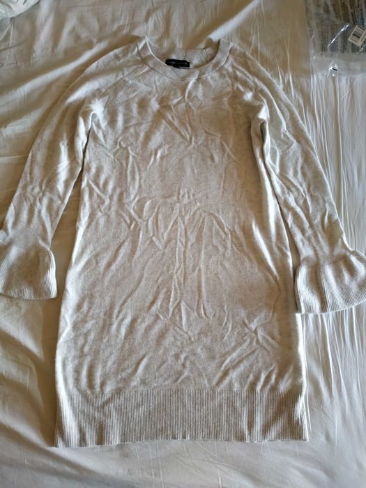 Теплое шерсть с кашемиром брендовое платье-свитер Banana Republic