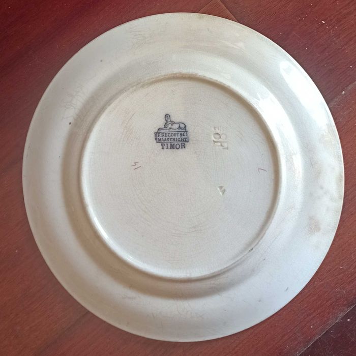 Prato Petrus Regout Maastricht Timor Faiança Oriental