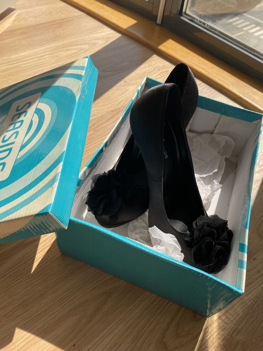 Sapatos Cetim preto Seaside