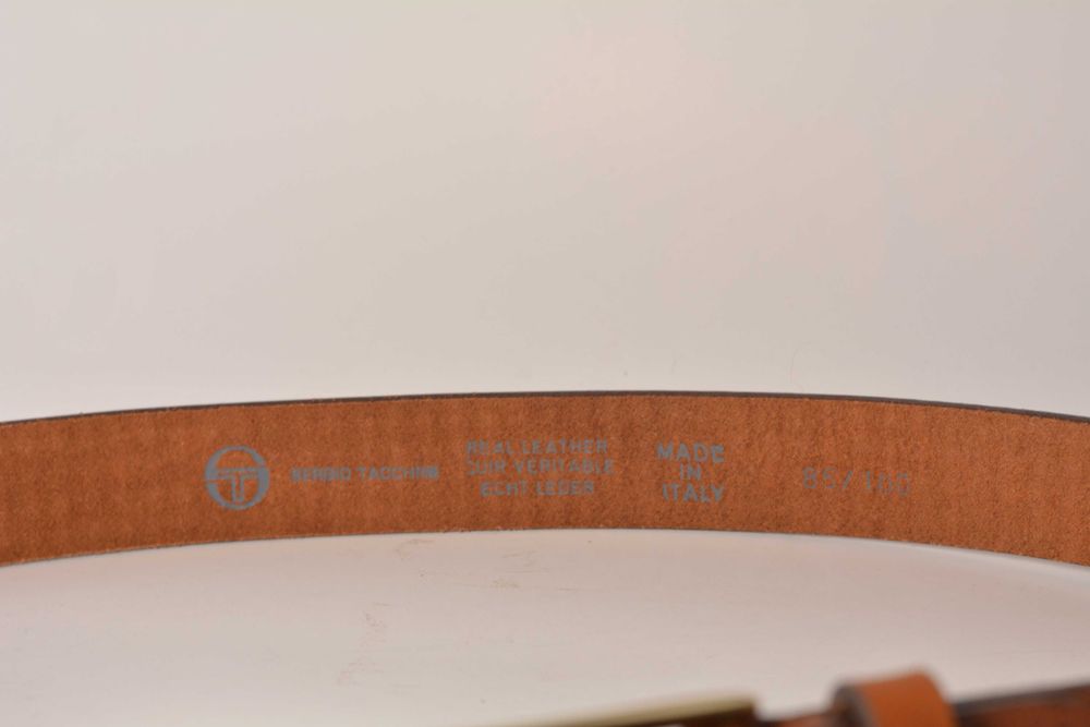 Damski pasek skórzany ze złotą klamrą Sergio Tacchini