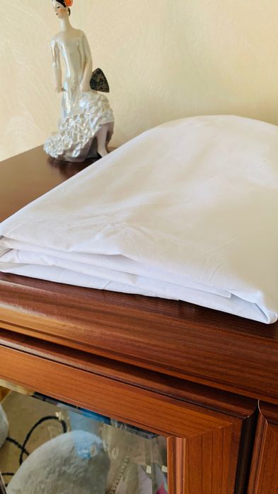 Новый белый пододеяльник 100% хлопок 175×215.