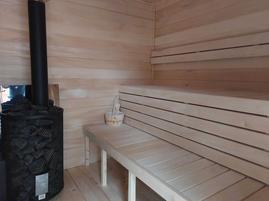 Sauna ogrodowa, domek 230x300 daszek. kompletna