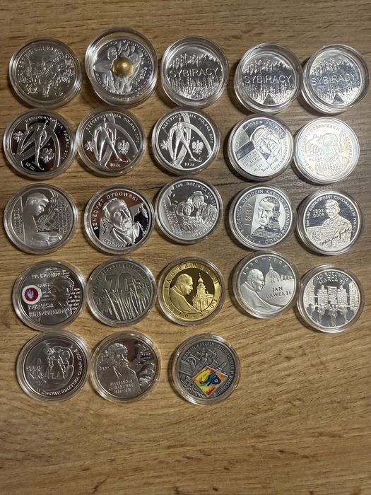 23szt monet okolicznościowych 10zł Srebro 9,5oz !!!