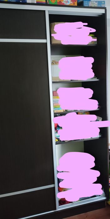 Szafa, duża, wenge, ciemny brąz
