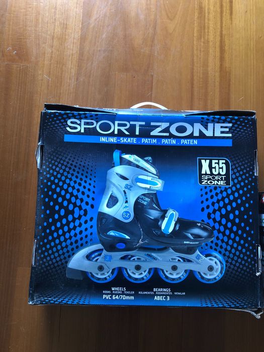 Patins em linha , Trotinetes, barcos de borracha , capacetes