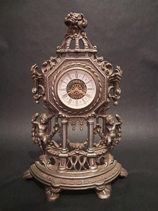 Mosiężny zegar kominkowy Zegar Mercedes