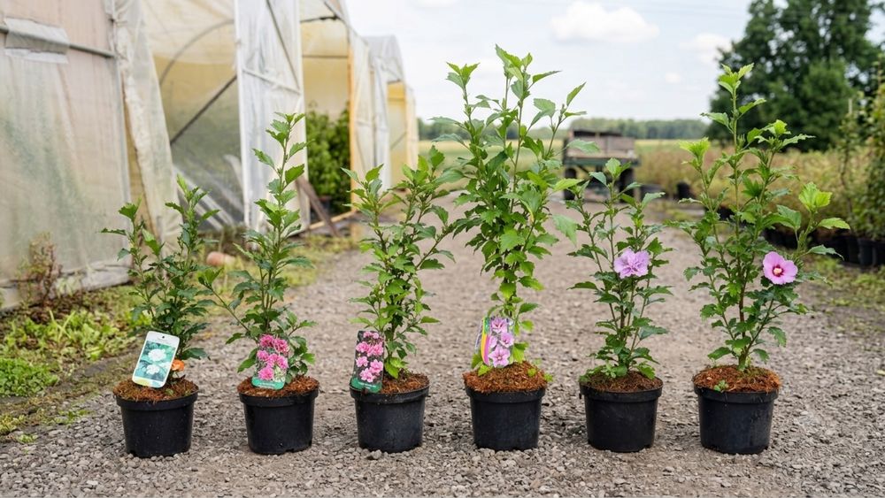 Hibiskusy różne kolory dużo pączków