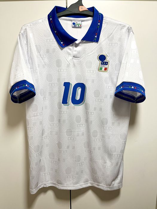 Koszulka Roberto Baggio 10 Italia 1994 • Wyjazdowa Biała • Retro Vintage L