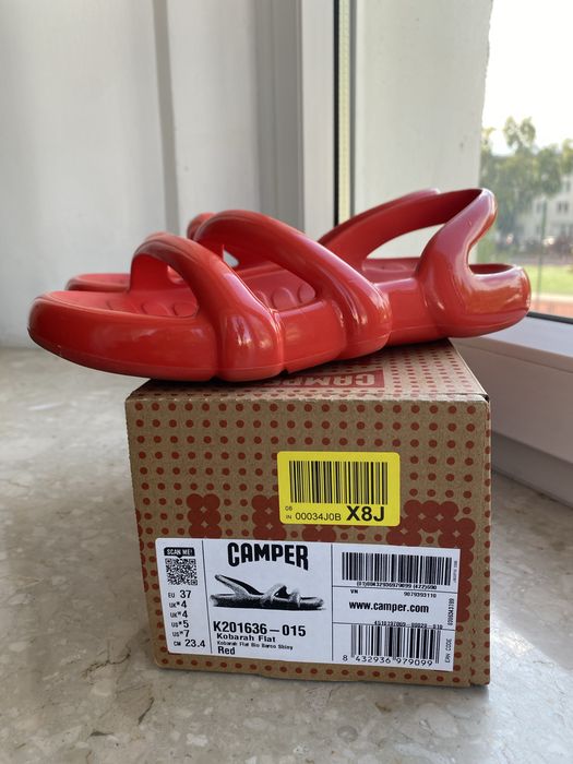 Sandały Camper kobarah flat bright red
