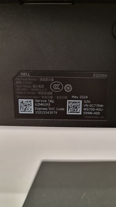 Dell Monitor 22” E2225H – Full HD