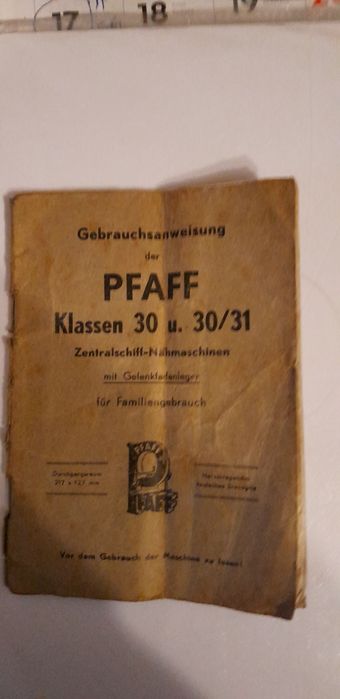 polecam starą maszynę do szycia firmy PFAFF Klassen 30 u 30/31