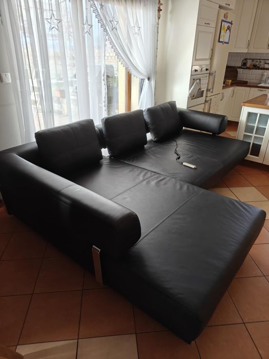 Narożnik skórzany elektrycznie rozsuwany. Ewald Schillig Face. Relax