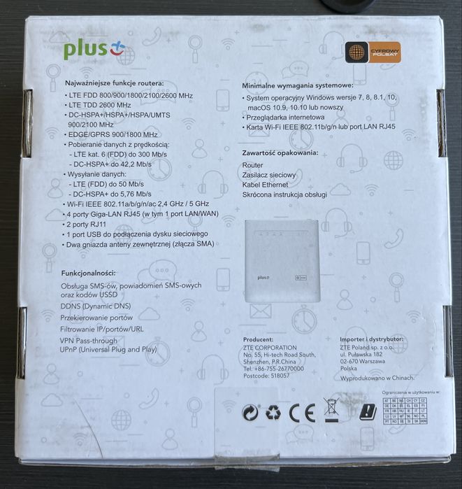 Sprzedam Router ZTE 286R 4G/LTE