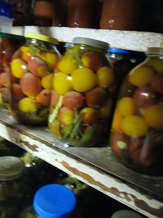 Квашені огірки та помідори.