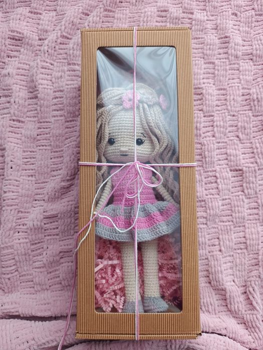 Lalka Szydełkowa 40 cm – Personalizowana prezent pamiątka