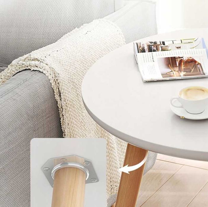 Nowy STÓŁ KAWOWY Stolik Do Salonu Ława Skandynawski Drewniany (GRATIS)