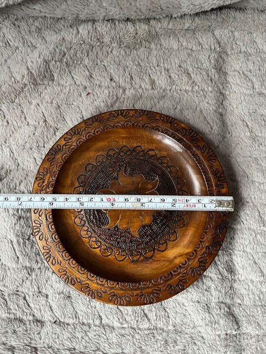 PRL Cepelia Drewniany Talerzyk Góralski