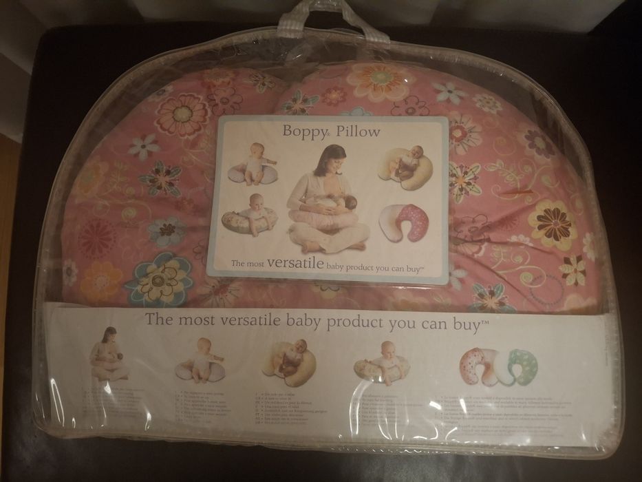 Boppy Pillow Original – Almofada de Amamentação e apoio para bebé – Floral Rosa