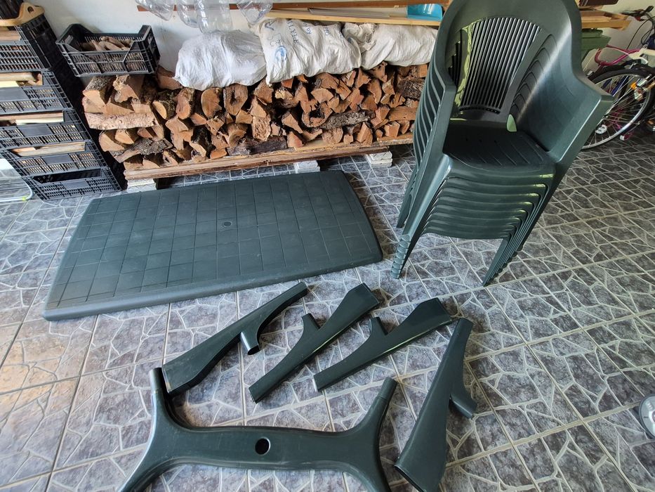 Conjunto de refeições para jardim ou piscina