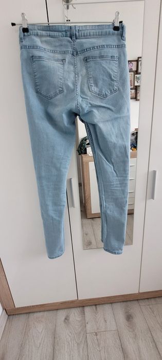 Spodnie H&M 40 błekitne wysoki stan