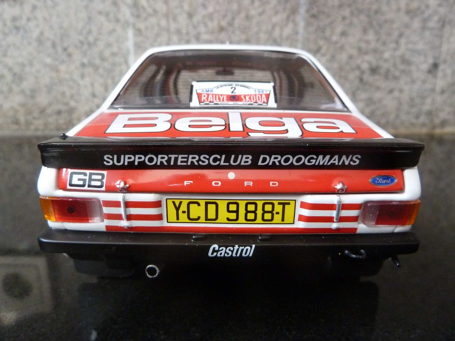 Rare 1:18 SunStar, Ford Escort RS1800, Belga Team, Winner Rallye Skoda 1981