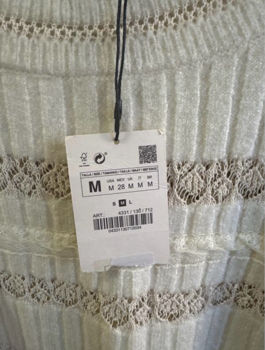 Кофта zara, розмір м новий з етикеткою