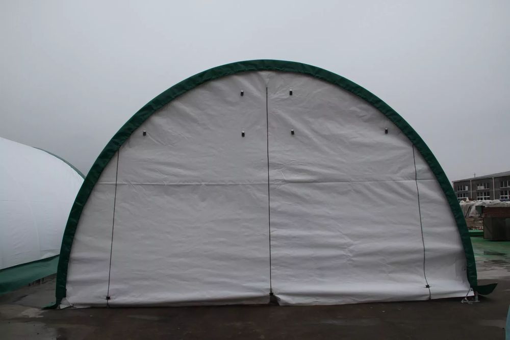 Hala łukowa 6,1x12,8m PVC 750g/m2 Prosty montaż, całoroczna ochrona