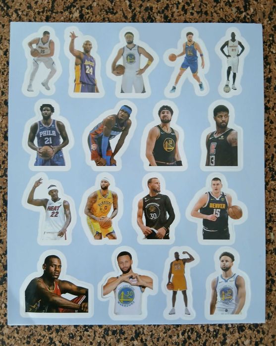 103 Stickers / Autocolantes - NBA Players