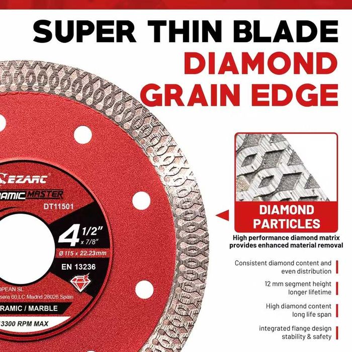 Tarcza diamentowa 115 x 22,23 mm do gresu ceramiki marmuru