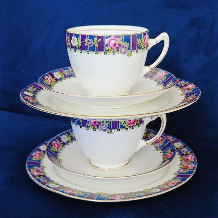 **TRIO filiżanka porcelana Star Longton PARAGON 1913_1916