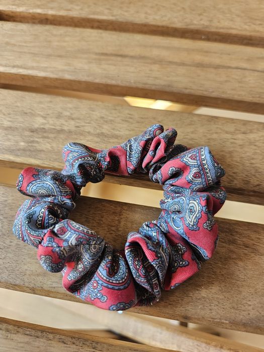 Jedwabna scrunchie do włosów 100% silk handmade