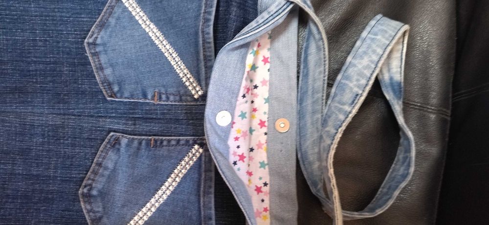 Saco/Mala em ganga com brilhantes - Baixa preço