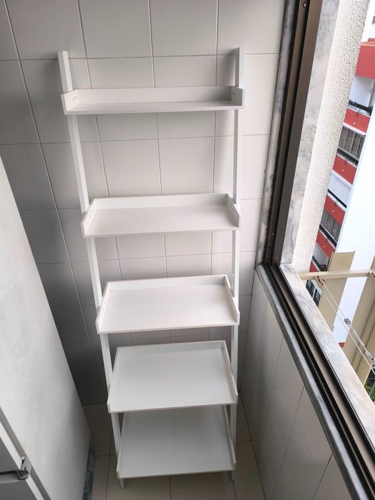 Estante escada branca 5 níveis