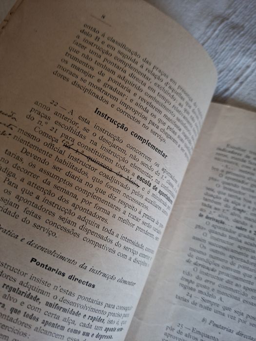 Livro de 1907 do exército português