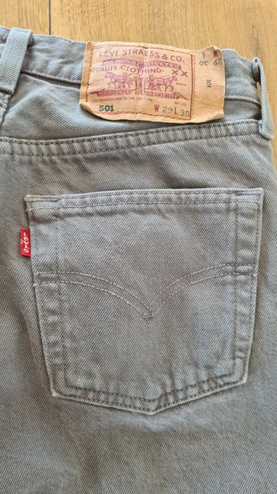 Krótkie spodenki Szorty Levis Levi's 501. Szare Brązowe. Rozmiar W29