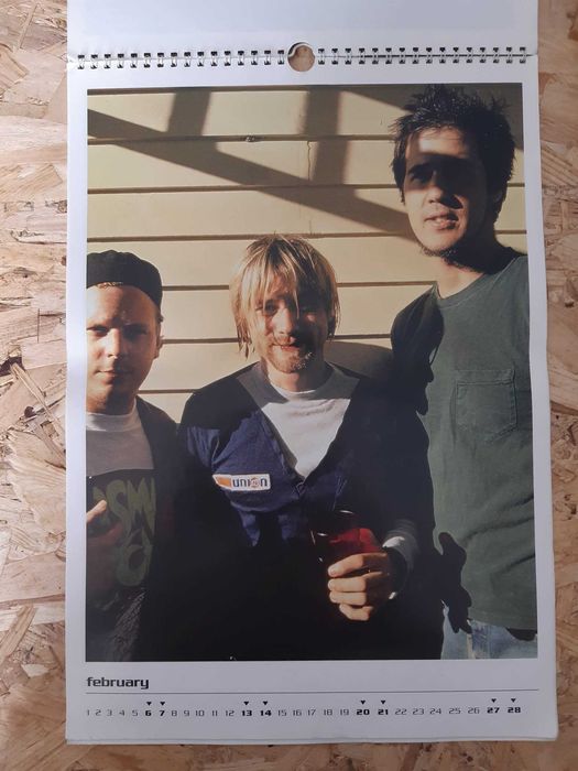 Calendário Nirvana Kurt Cobain