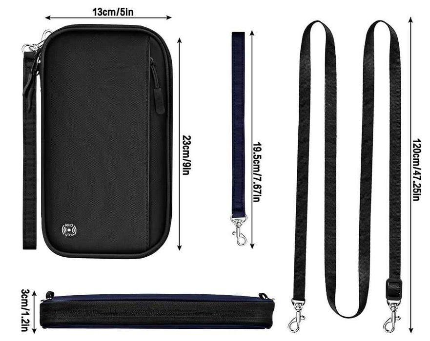 Organizer Podróżny Portfel Na Dokument Travel Case blokerem RFID