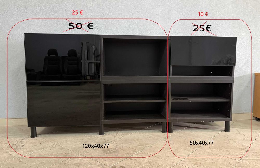 armários IKEIA em preto