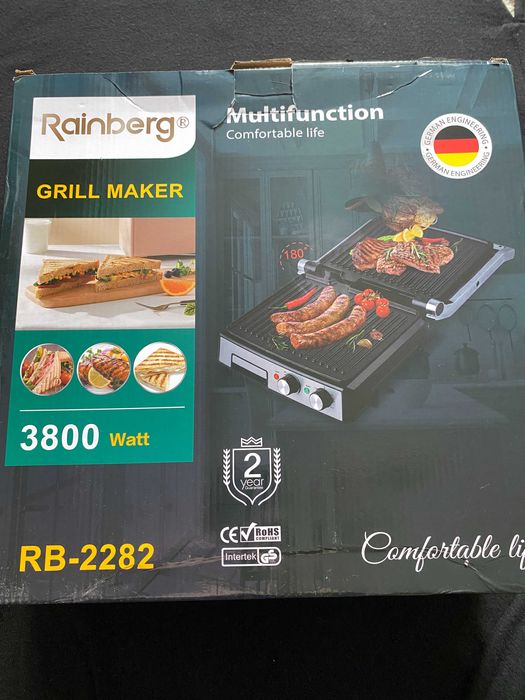 Гриль 3800Вт Rainberg двосторонній