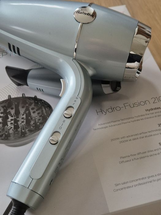 Suszarka BaByliss Hydro-Fusion 2100W | Komplet z dyfuzorem | Sprawna