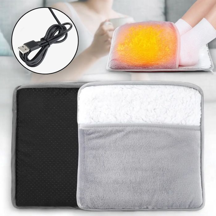 Електрична грілка-килимок для ніг зі швидким нагріванням 30*30 см