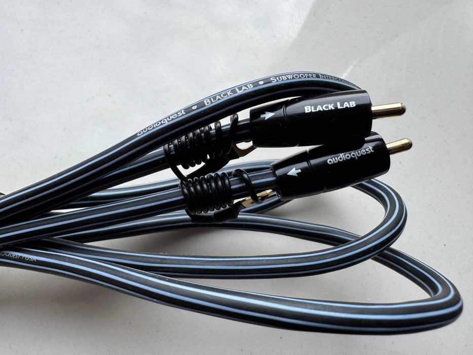 Black Lab kabel chinch RCA do subwoofera 2 m NOWY