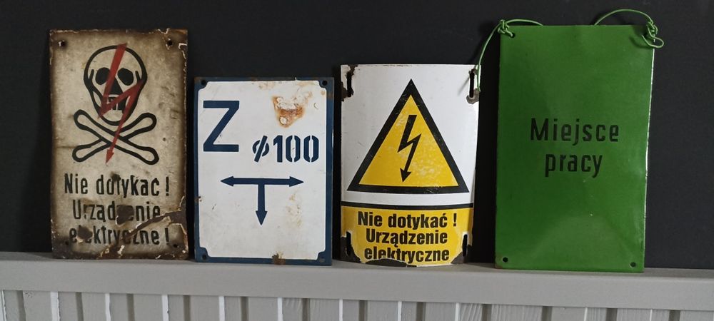 Tabliczka metalowa stara PRL tablica