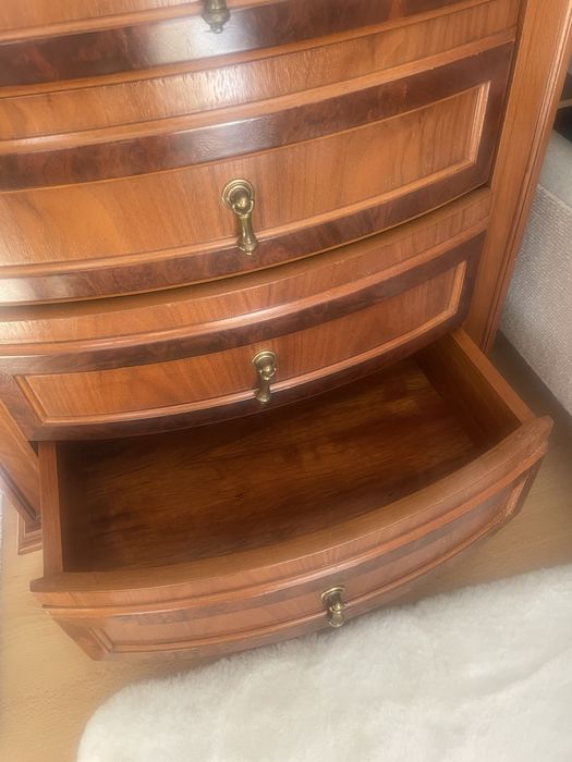 2 Mesas de cabeceira vintage madeira maciça  -  estilo Luis XV